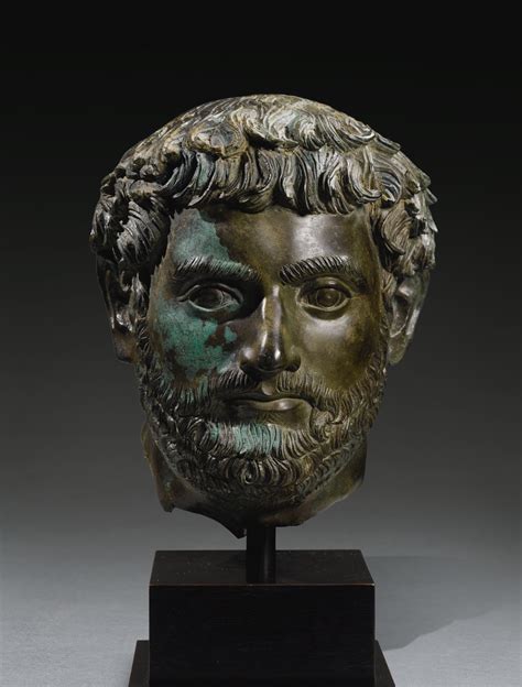A Roman Bronze Portrait Head Of A Man Hadrianic Circa Early 2nd
