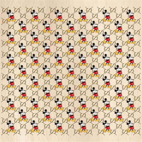 Gucci Pattern With Mickey Mouse Svg Gucci Mickey Pattern Png Gucci