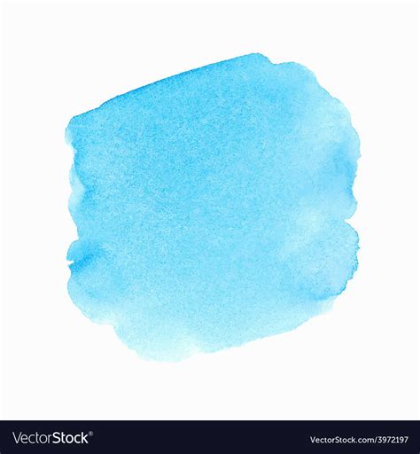 Bright Blue Watercolor Spot Royalty Free Vector Image