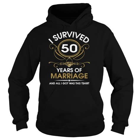 I Survived 50 Years Of Marriage 50th Wedding Anniversary T Shirt