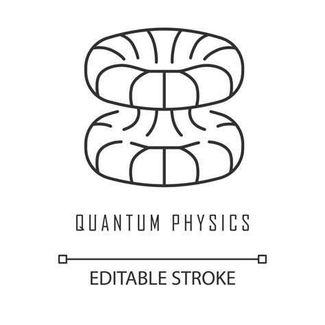 Quantum Physics Linear Icon Nuclear Energy Futuristic Nanotechology