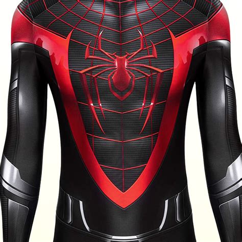 Spider Man Miles Morales Ps5 Costume Cosplay Suit Ver 1 Etsy