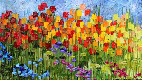 Tallenge Floral Art Collection Abstract Painting Summer Garden
