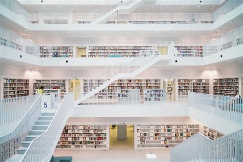 After winning a competition for the project in. City Library, Stuttgart Photograph by Philipp Hilpert