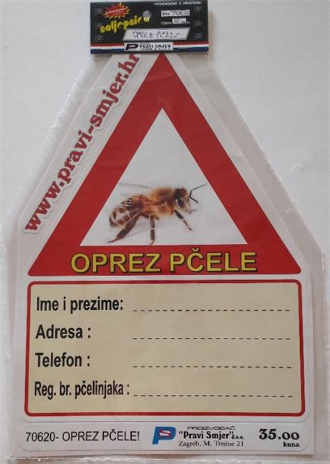 Oprez PČele Naljepnice Ploče Etikete Za Staklenke