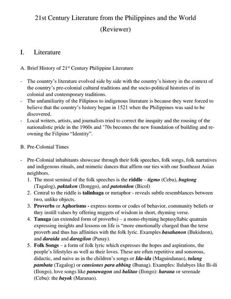 SOLUTION: 21st century literature from the philippines and the world