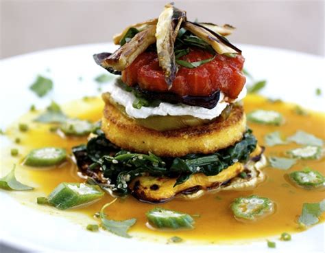 Polenta Veggie Stacks Recipe — Dishmaps