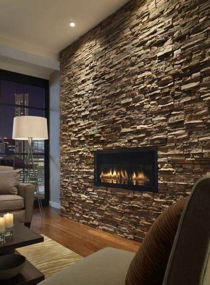 20 Ideas Wall Light Fireplace Stacked Stones For 2019 Stone Wall