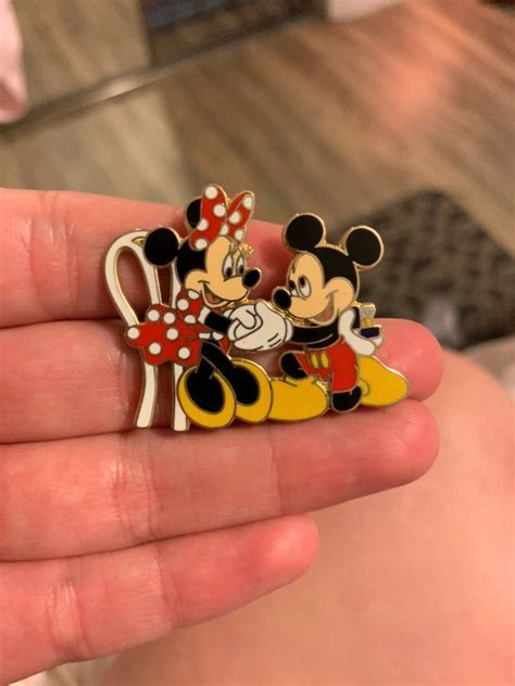 This Is A Disney Authentic Pin Featuring Mickey And Minnie Mickey Is