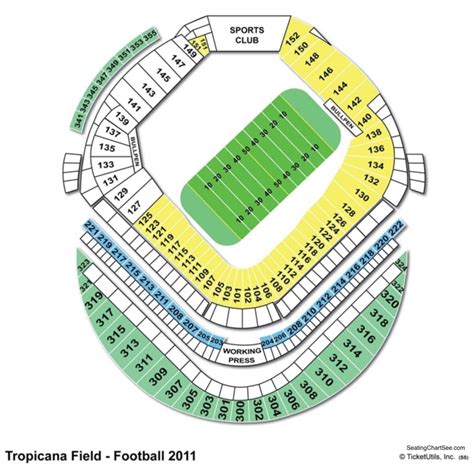 Tropicana Field Seating Map United States Map