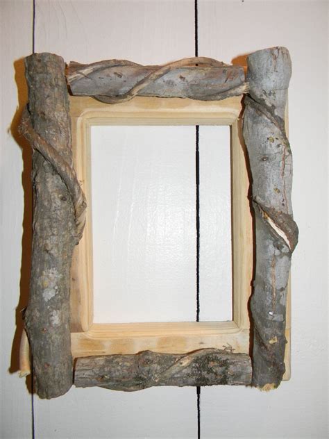 rustic wood picture frame cabin lodge decor natural twig frame 5 x 7 wood picture frames