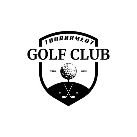 Premium Vector Golf Club Logo Badge Or Icon With Crossed Golf Clubs