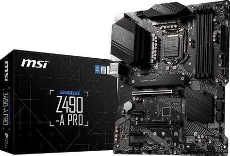 Msi Z490 A Pro Proseries Atx Motherboard 10th Gen Intel Core Lga 1200