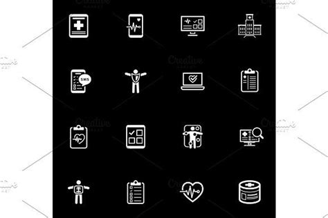 Medical And Health Care Icons Set Flat Design Icon Set Logo Design