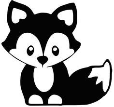 Available in svg, dxf, eps and png formats. fox baby stencil silhouette | Printable Templates ...