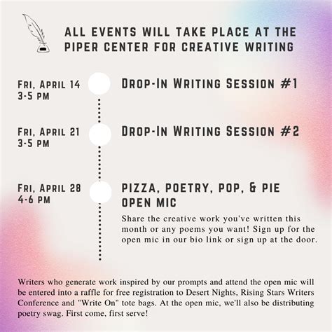 National Poetry Month Virginia G Piper Center For Creative Writing