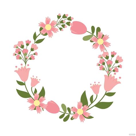 Flower Circle Clipart In Svg Illustrator Png  Eps Download