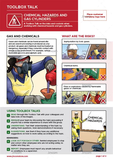 Chemical Hazards And Gas Cylinders Toolbox Talk Jincom