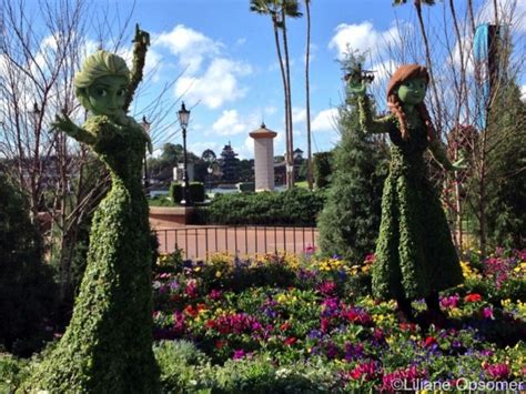 Epcot Flower And Garden Festival Comes With Food And Frozen On Top A