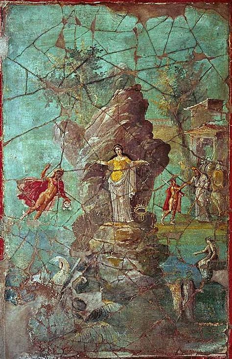 Filei77 Pompeii 1968 West Wall Of Triclinium With Wall Painting Of
