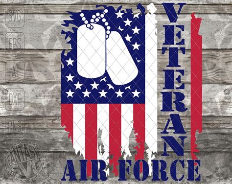 Us Air Force Veteran Military Soldier Army American Flag Svg Etsy
