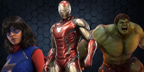 Marvels Avengers New Iron Man Mcu Suit Hulk And Ms Marvel Skins Leaked