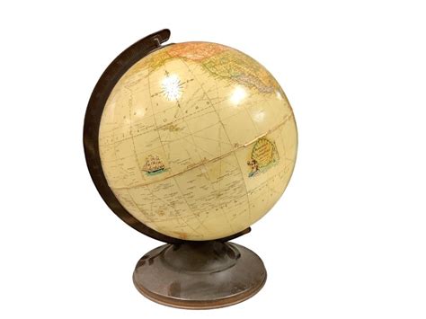 Lot Rand Mcnally Indexed Terrestrial Art Globe