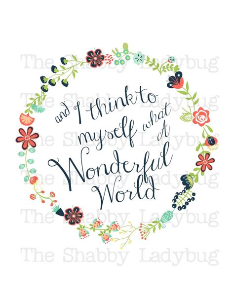 and i think to myself what a wonderful world 8x10 digital print instant download etsy