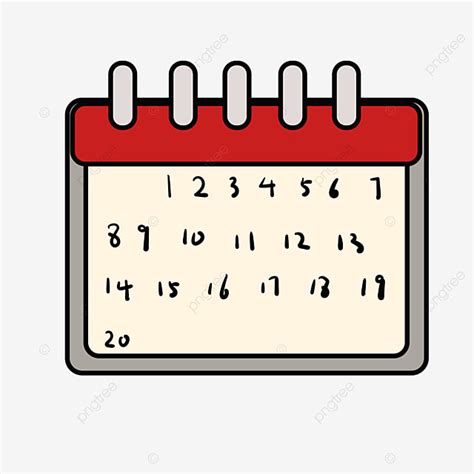 Cartoon Date Calendar Illustration Calendar Clipart Office Date