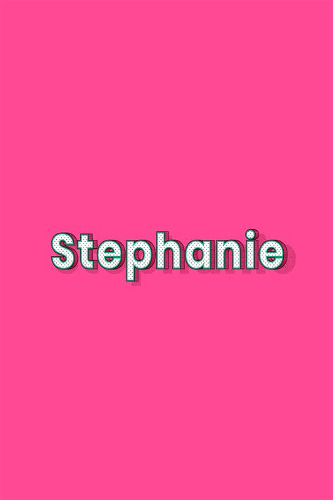 Female Name Stephanie Typography Lettering Premium Photo Rawpixel