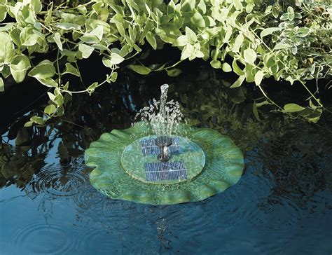 Smart Solar Solar Powered Water Fountain Floating Lily Pad For Outdoor
