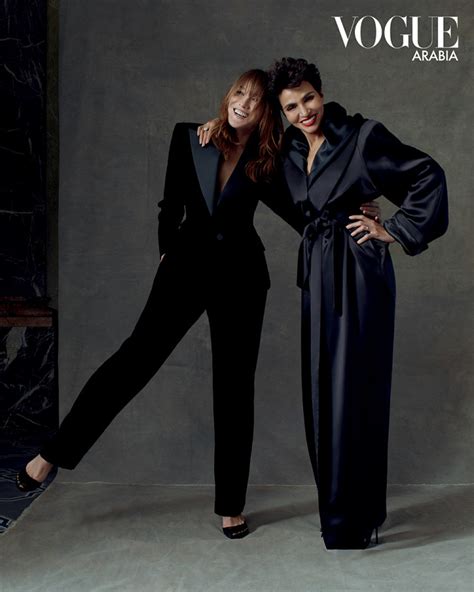Vogue Arabia Iconic Models Farida Khelfa And Carla Bruni Production Paris — Photo Production