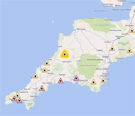 Storm Ciarán Flood Alerts Issued Across Devon Amid Danger To Life