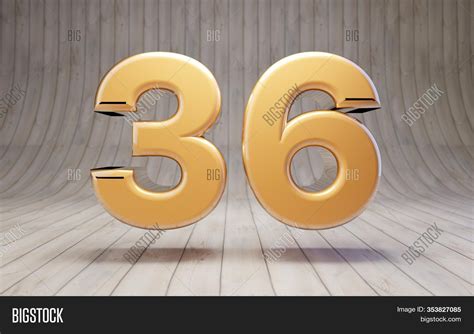 Golden Number 36 On Image And Photo Free Trial Bigstock