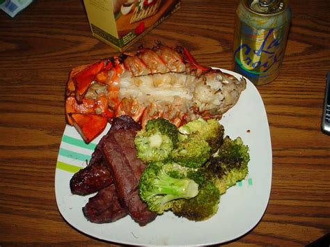 What he needs is an epic surf and turf meal consisting of steak and lobster tails. Steak and Lobster for Dinner | Flickr - Photo Sharing!