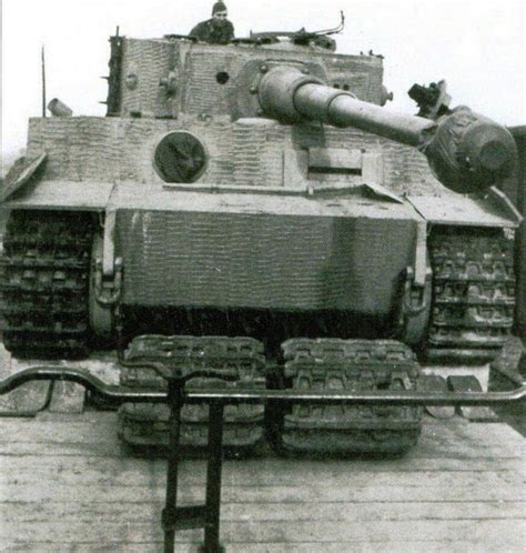 Tiger Tank On Railcar With Transport Tracks Fitted Combat Tracks Are