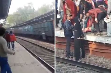 speeding freight train runs over woman she gets up and walks away daily star