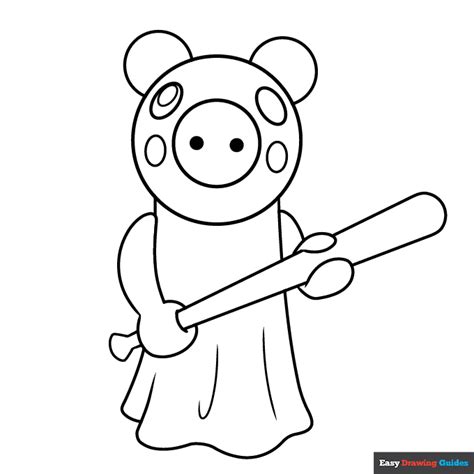 Roblox Piggy Coloring Page | Easy Drawing Guides