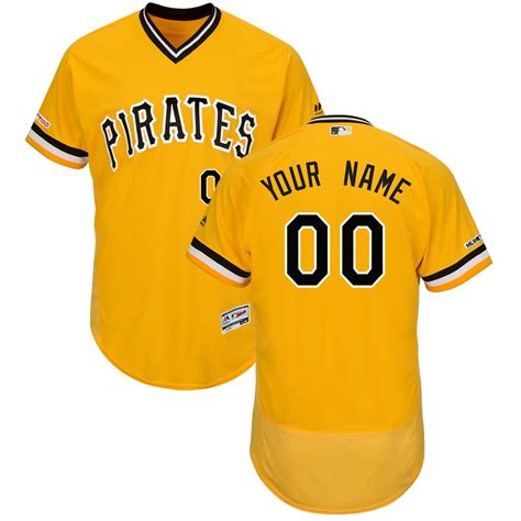 Mens Pittsburgh Pirates Majestic Alternate Gold Flex Base Authentic