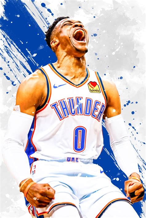 Russell Westbrook Oklahoma City Thunder Poster Print Sports Etsy