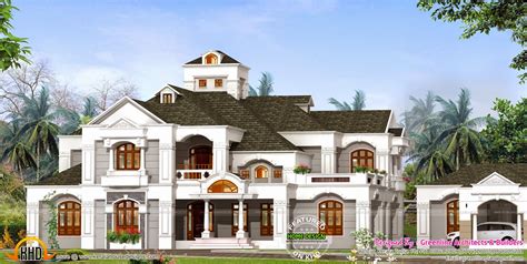 Luxury House With Outhouse Kerala Home Design And Floor