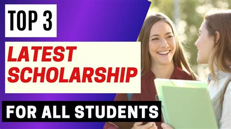 Top 3 Scholarships For College Students Free Scholarships Youtube