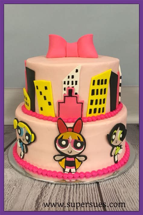 Power Puff Girls Themed Birthday Cake Facebook Com Supersues Power Puff Girls Cake