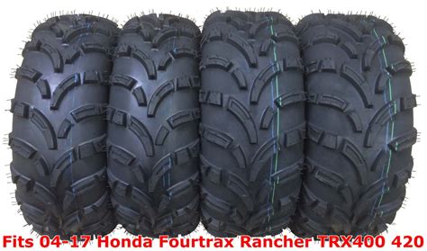 Full Set 04 17 Honda Fourtrax Rancher Trx400 420 Atv Tires 24x8 12