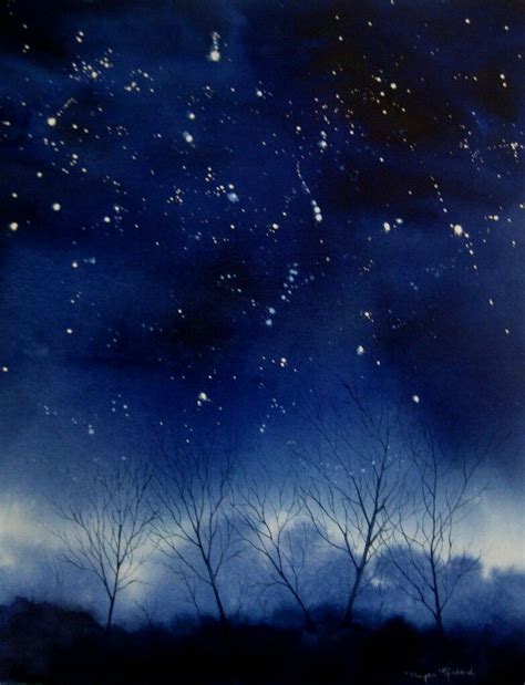 Pin By Frisa Aul On Watercolour Ideas Tools Etc Night Sky Painting