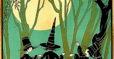 No 6 Young Witches Dancing Under The Full Moon Vintage Halloween