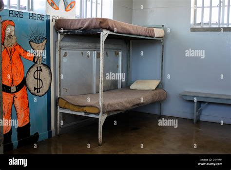 Prison Cell Of Robben Island Prison In Cape Town South Africa Africa