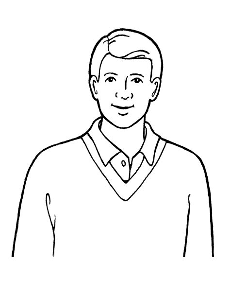 Father Face Coloring Page Coloring Pages