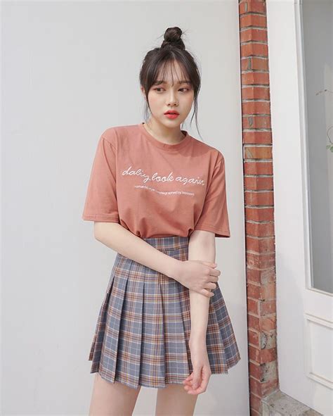 kfashion and kpop tennis skirt outfit fashion korean fashion
