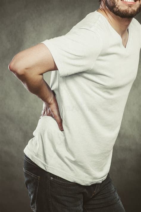 Man Suffering From Backache Back Pain Stock Image Image Of